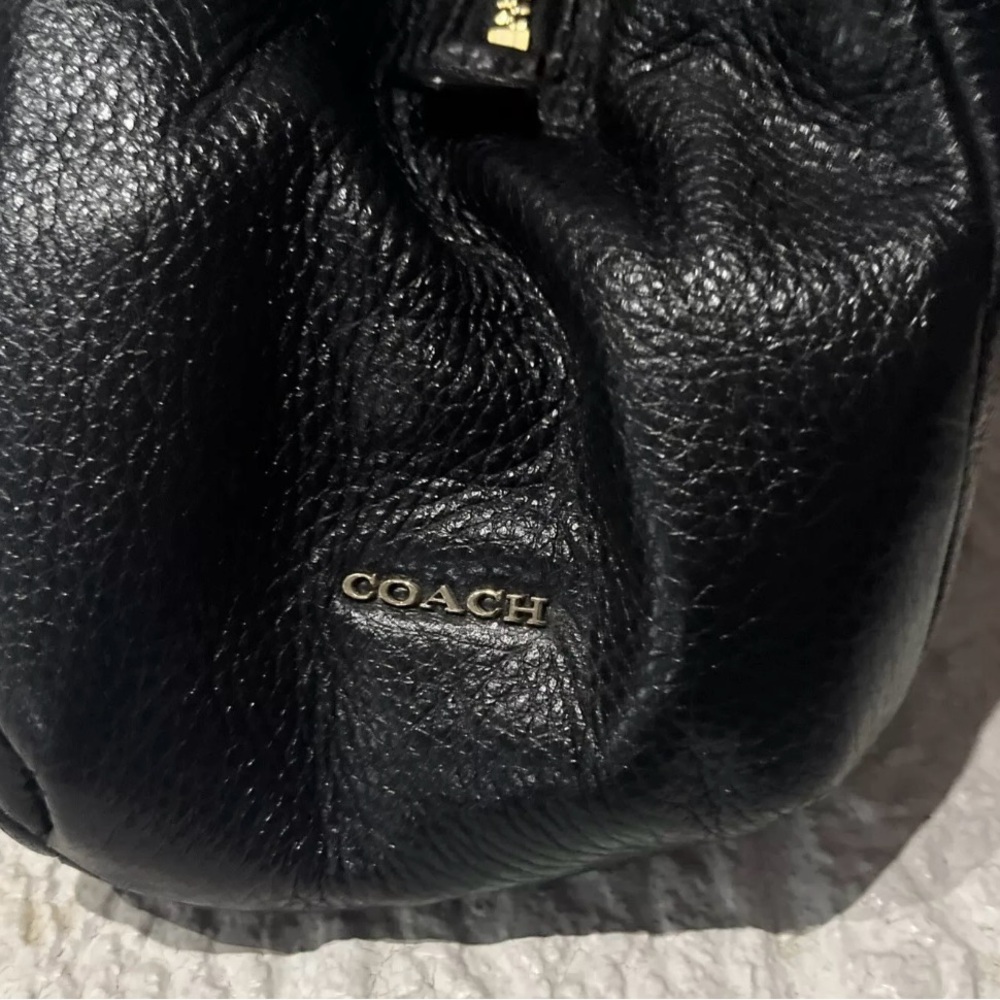 Coach Madison Phoebe Plum Pebbled Leather Triple Compartment Shoulder Bag 26224 - Picture 6 of 11